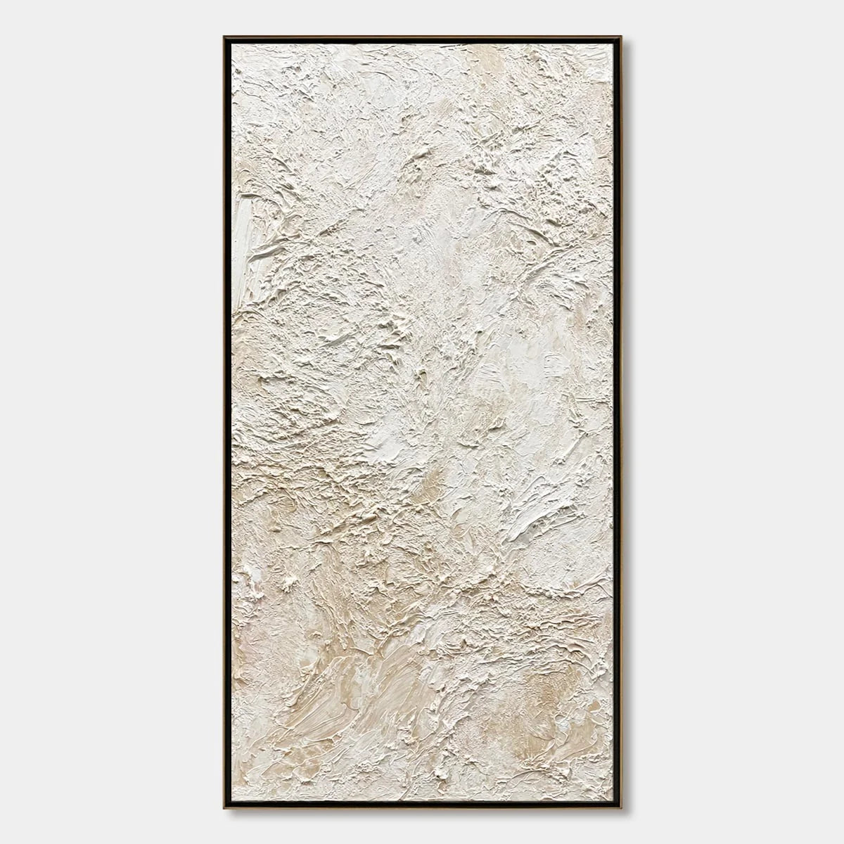 Alabaster Veil impasto painting, hand-painted by UArtShow
