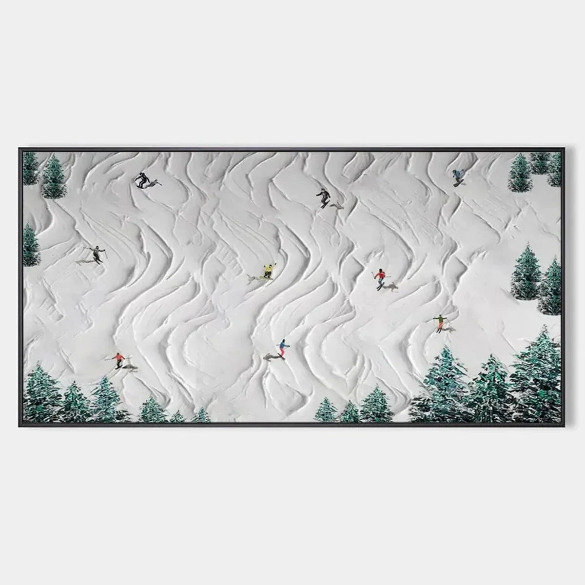 Alpine Dreams impasto painting, hand-painted by UArtShow