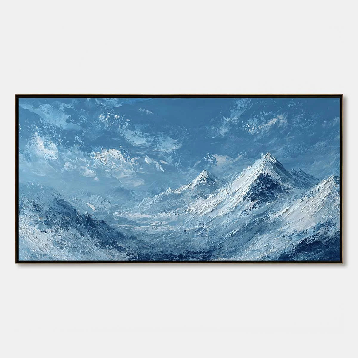 Alpine Echo impasto painting, hand-painted by UArtShow