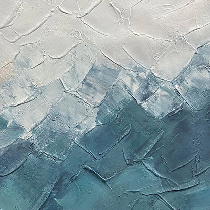 ALPINE GLOW: Abstract Mountain Impasto Oil Painting | rolled canvas, ready for custom framing
