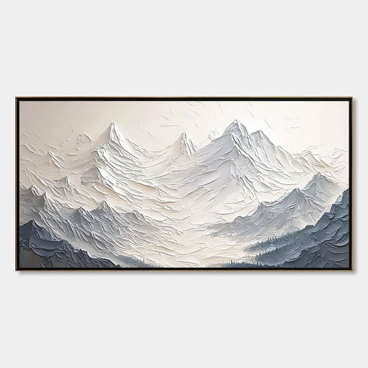 Alpine Majesty impasto painting, hand-painted by UArtShow