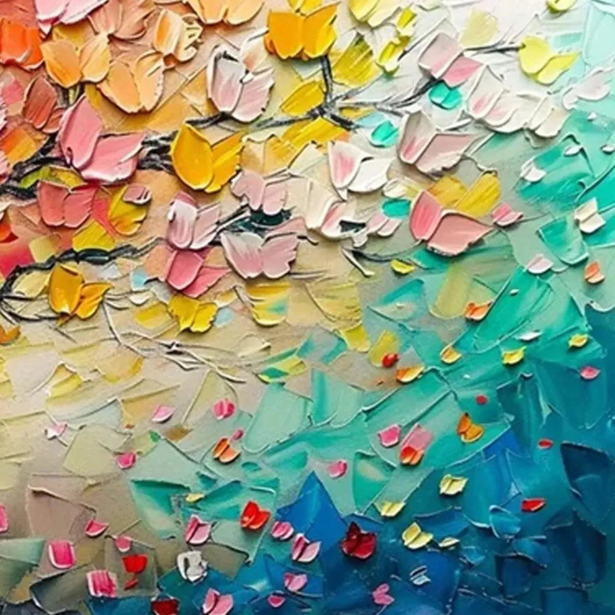 WHISPERS OF AUTUMN | rectangular format, hand-painted canvas edge