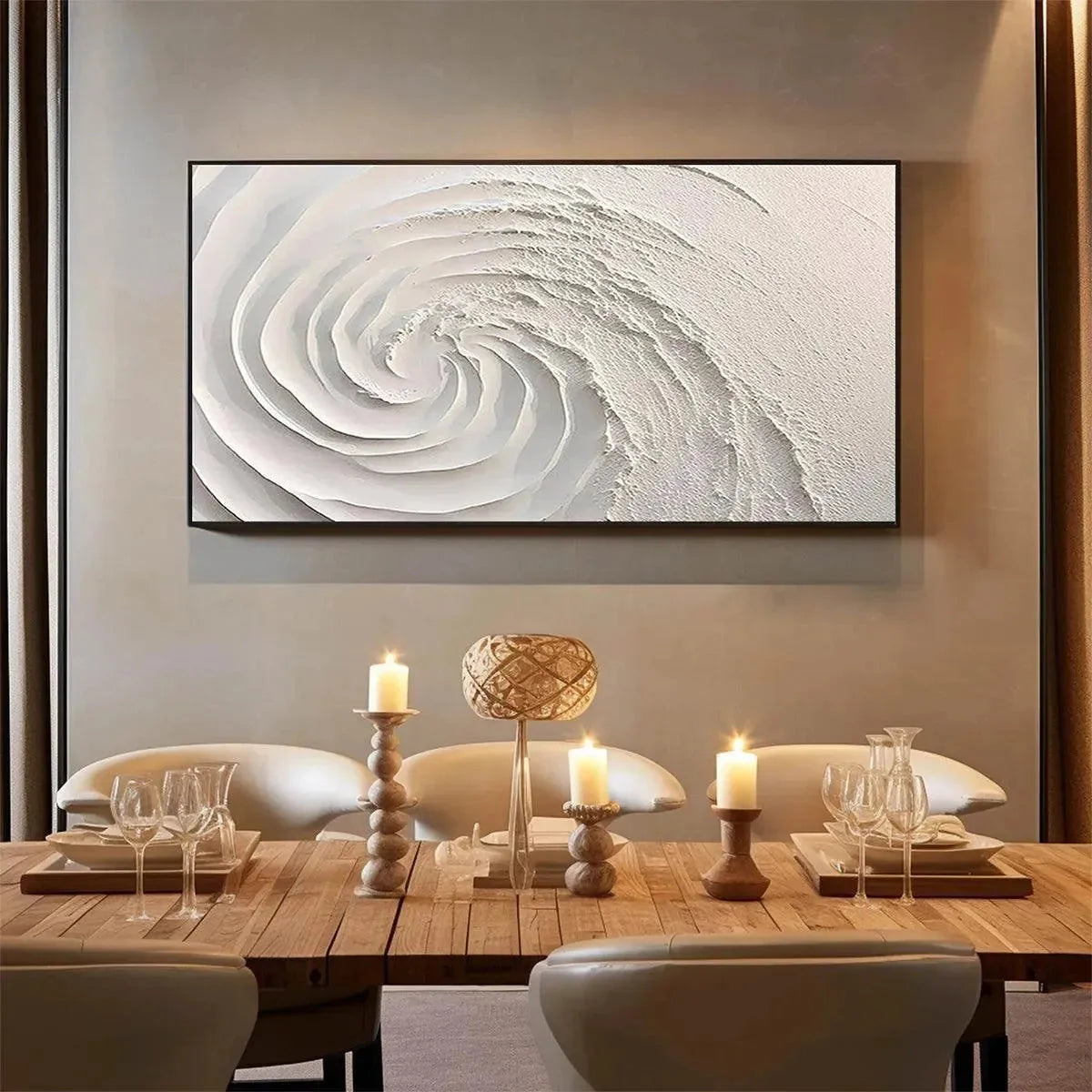 WHIRLWIND | black frame version on white wall