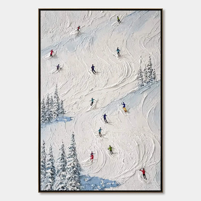 Alpine Rush impasto painting, hand-painted by UArtShow