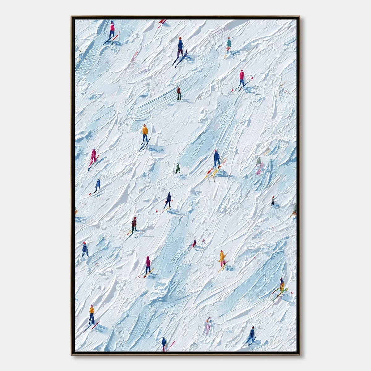 Alpine Rush impasto painting, hand-painted by UArtShow