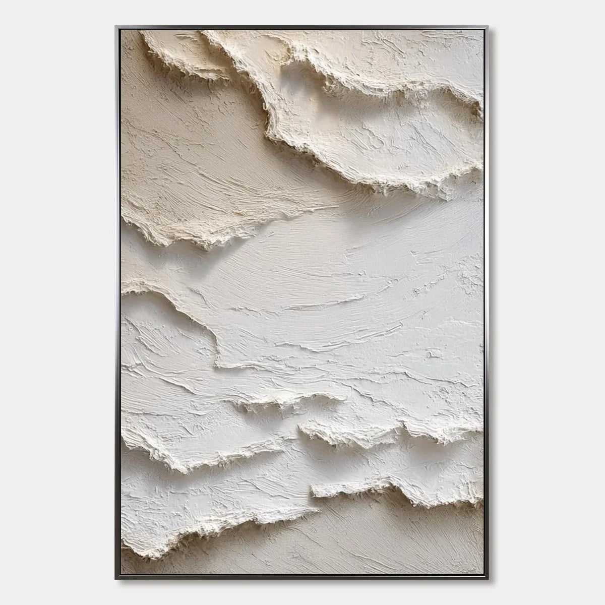 Alpine Whispers impasto painting, hand-painted by UArtShow