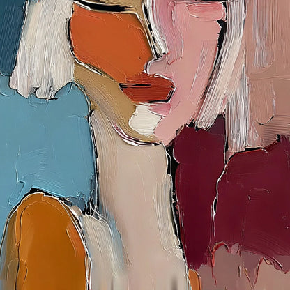 ALTER EGO: Textured Abstract Portrait Painting of a Woman | rolled canvas, ready for custom framing