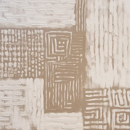 ANCIENT ECHOES: Textured Wabi Sabi Abstract Painting in Neutral Tones | rolled canvas, ready for custom framing