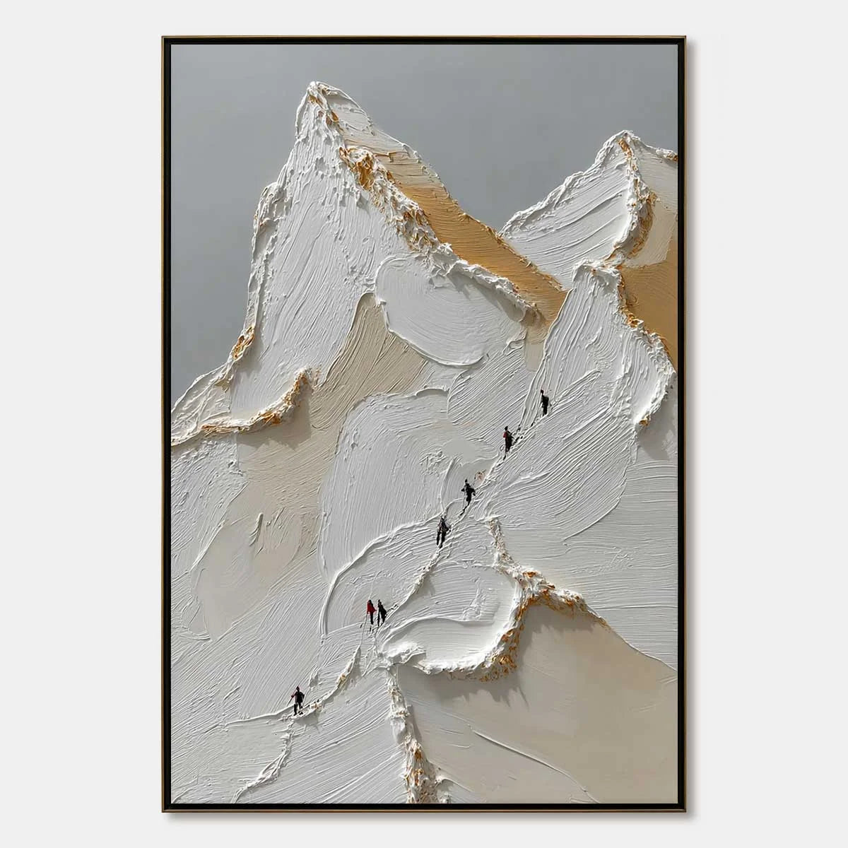 APEX: Textured Impasto Painting of a Mountain Ascent | hanging in APEX: Textured Impasto Painting of a Mountain Ascent featuring layered textured brushwork in refined tones; abstract composition wi...