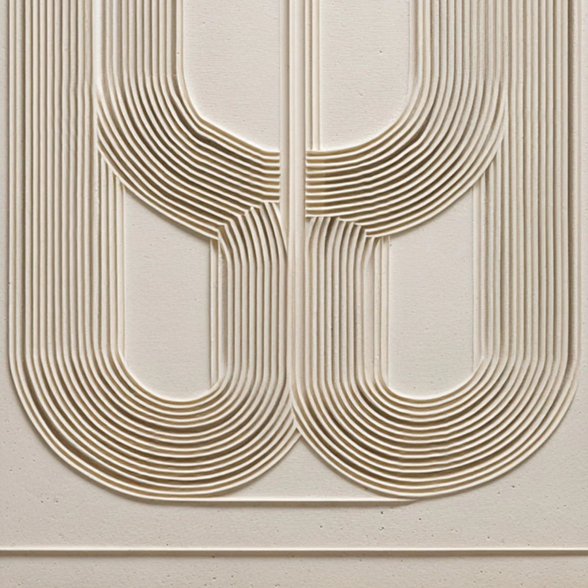 ARCADE: Textured Minimalist Architectural Abstract Painting | rectangular format, hand-painted canvas edge
