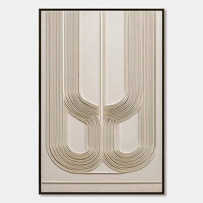 ARCADE: Textured Minimalist Architectural Abstract Painting | hanging in ARCADE: Textured Minimalist Architectural Abstract Painting featuring layered textured brushwork in refined tones; minimalis...