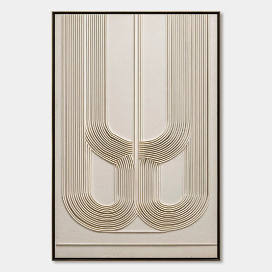 ARCADE: Textured Minimalist Architectural Abstract Painting | hanging in ARCADE: Textured Minimalist Architectural Abstract Painting featuring layered textured brushwork in refined tones; minimalis...