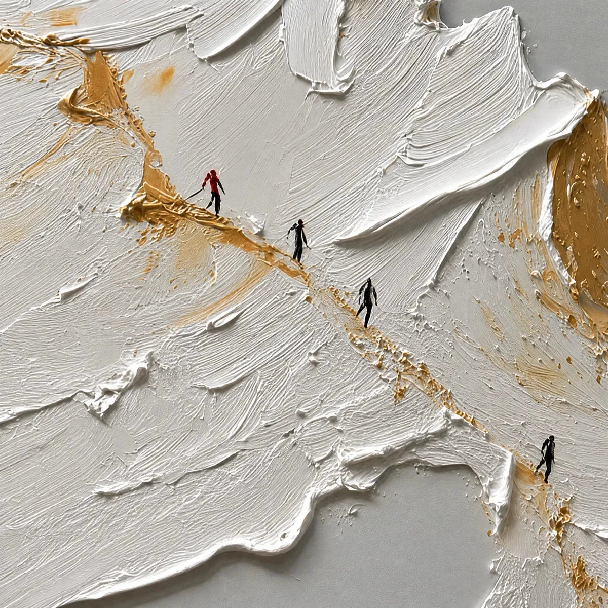 THE ASCENT | rectangular format, hand-painted canvas edge