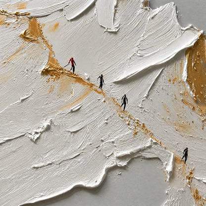 THE ASCENT | rectangular format, hand-painted canvas edge