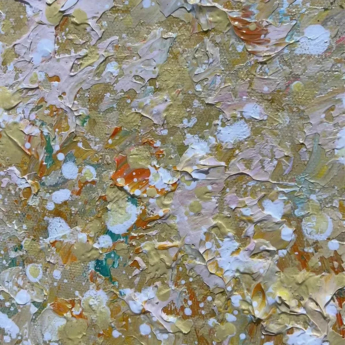 ASPEN GLOW: Panoramic Abstract Forest Landscape Oil Painting | rectangular format, hand-painted canvas edge