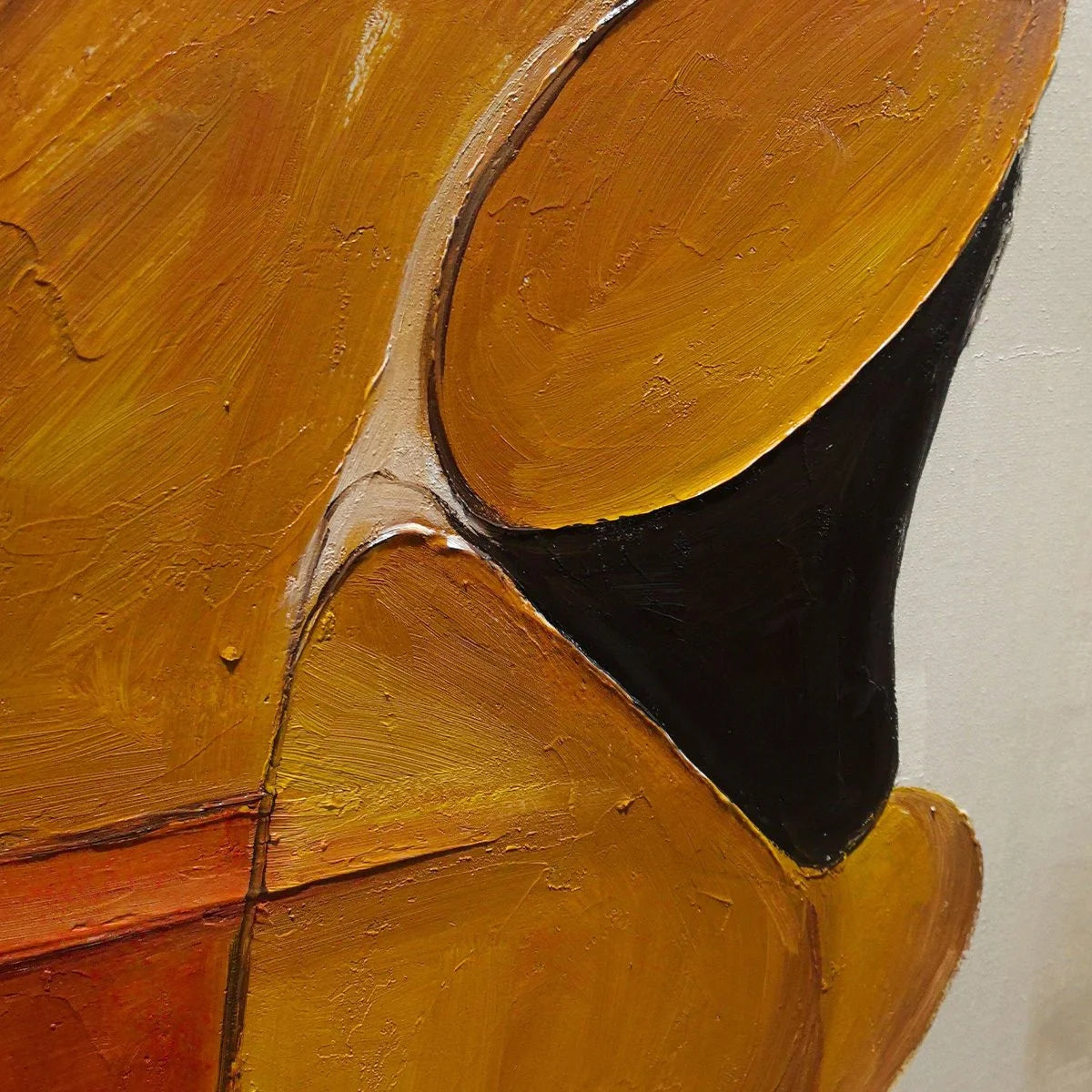 AUTUMN RHAPSODY: Abstract Impasto Palette Knife Oil Painting on Canvas | rectangular format, hand-painted canvas edge
