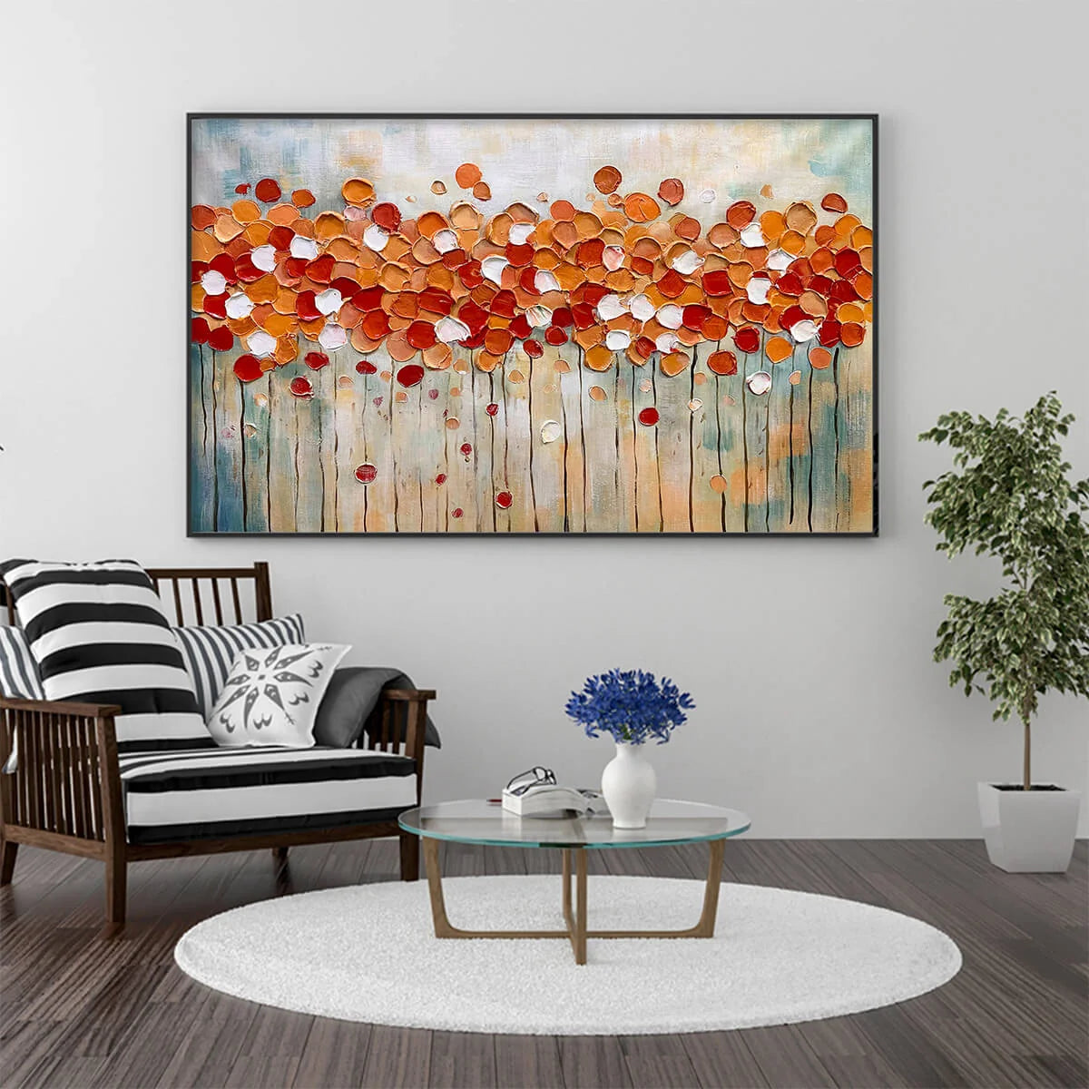 AUTUMN WHISPERS: Abstract Landscape Impasto Oil Painting | Abstract closeup, raised brushwork detail