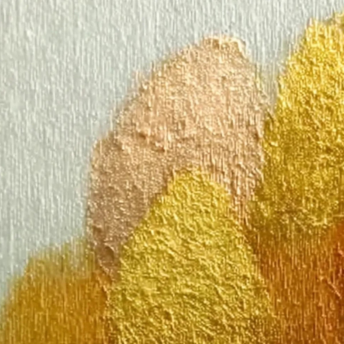 AUTUMN'S TREASURE: Whimsical Textured Gold Leaf Cat Painting | rolled canvas, ready for custom framing