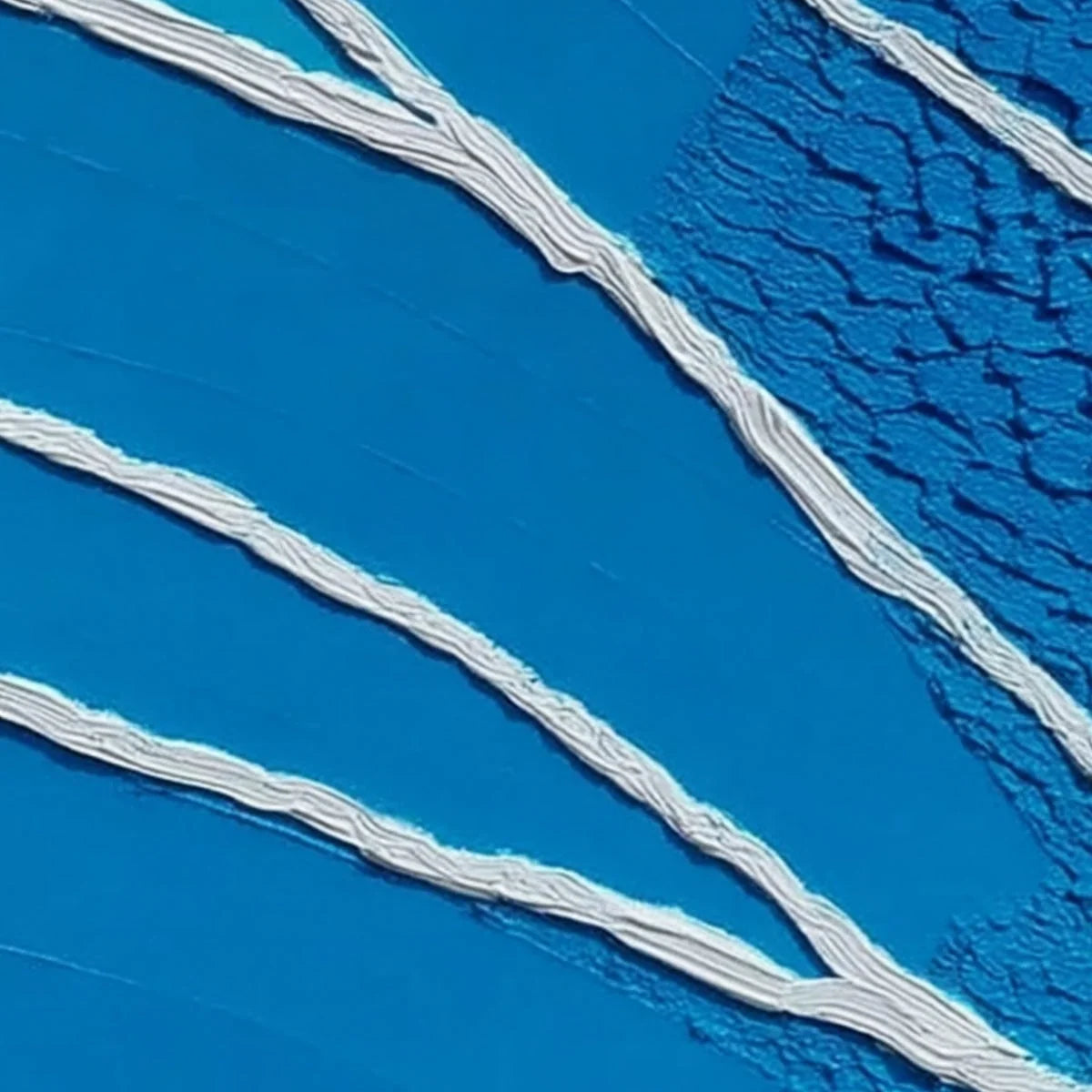Azure Current | Textured Abstract Blue Vertical Oil Painting | rolled canvas, ready for custom framing
