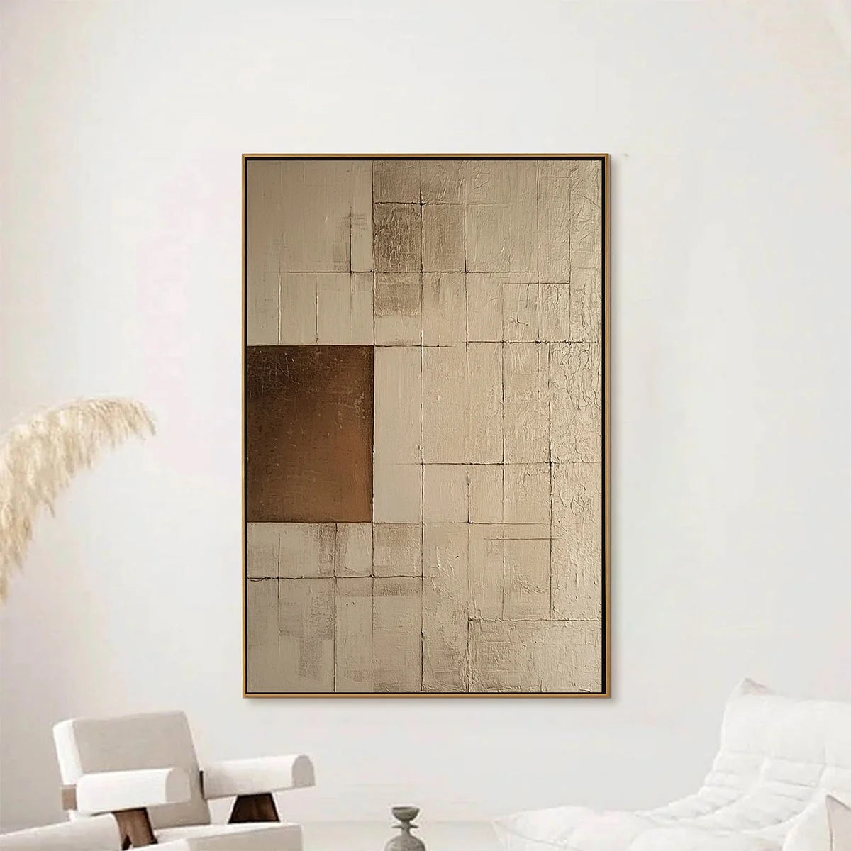 BALANCE: Minimalist Abstract Oil Painting | Minimalist closeup, raised brushwork detail