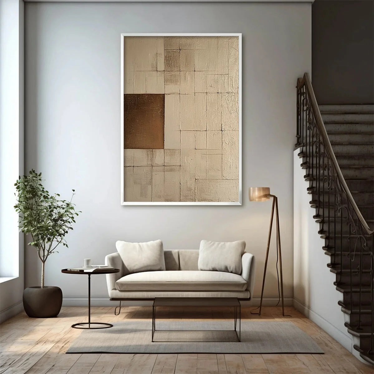 BALANCE: Minimalist Abstract Oil Painting | rolled canvas, ready for custom framing