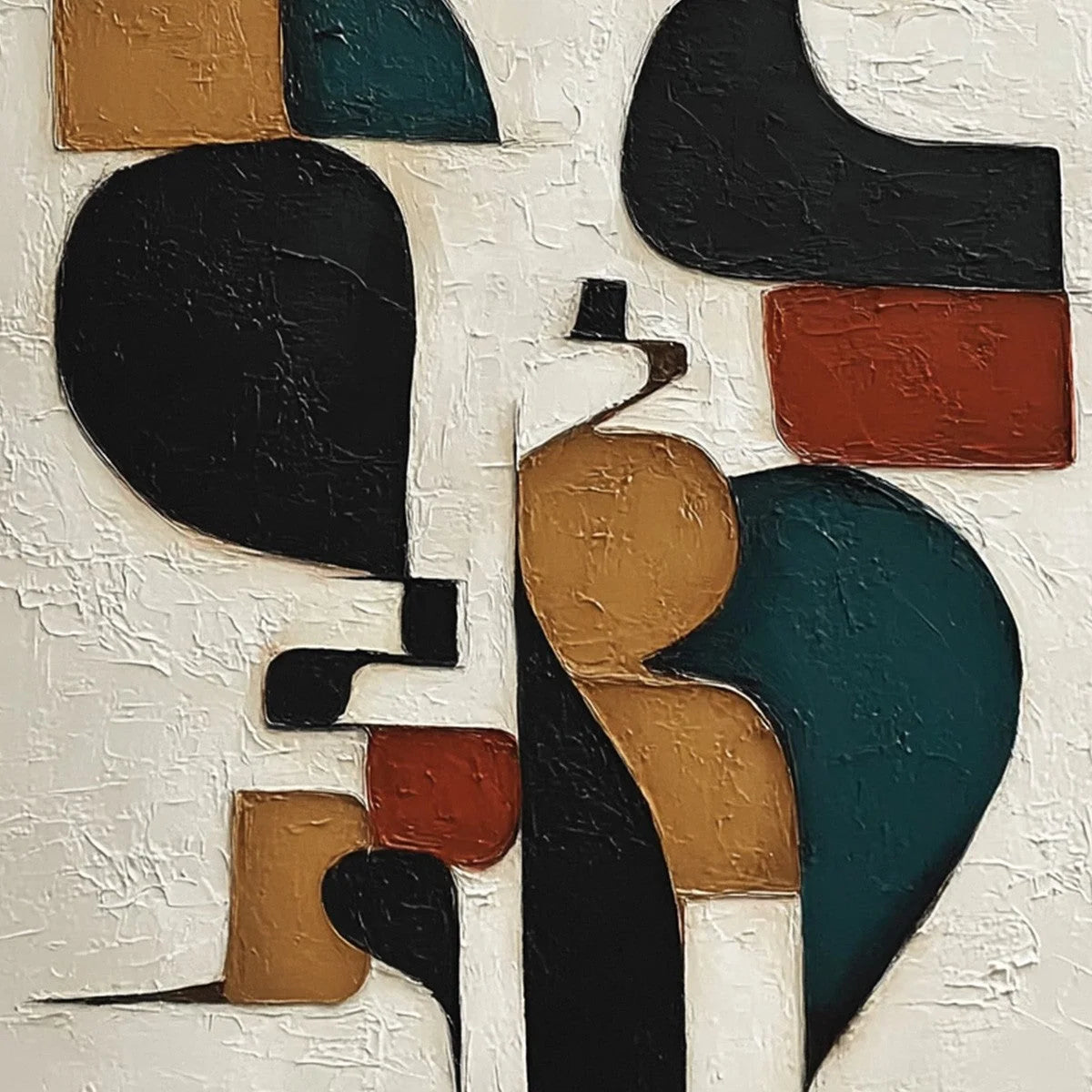 BALANCING ACT: Textured Wabi Sabi Abstract Painting for Modern Decor | rolled canvas, ready for custom framing