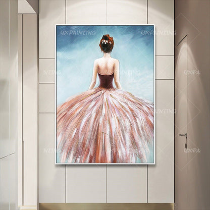 Ballerina schilderij moderne abstracte kunst Acryl schilderij op canvas originel #6
