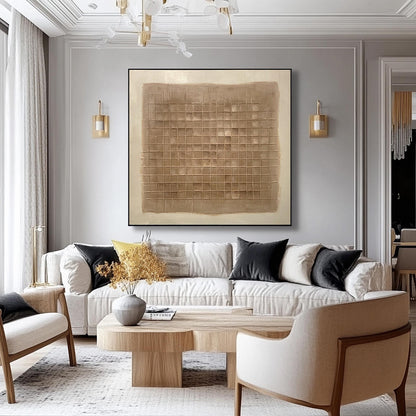 24x24 inch handmade canvas art for living room - image 3 of 10