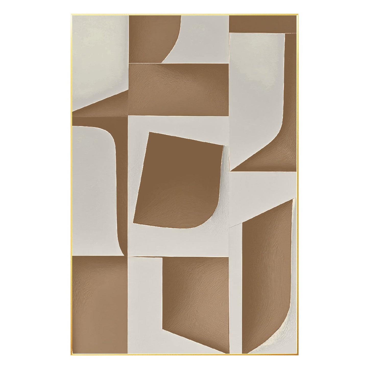Beige Gray Abstract Painting On Canvas, Minimalist Painting Wall Art Vertical Ab #7