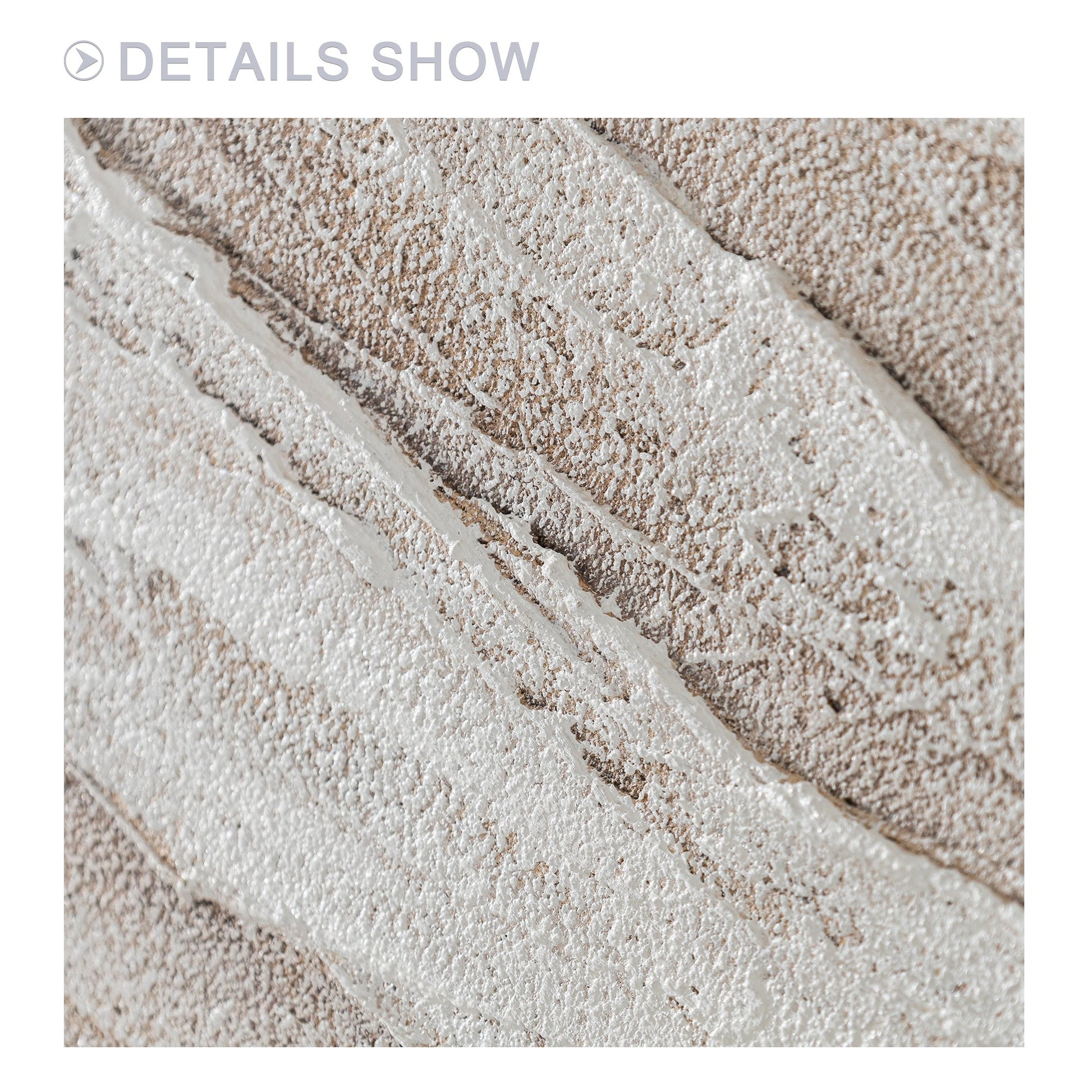 Beige Minimalist Painting on Canvas, 3D Textured Cream Beige Minimalist Wall Art #4
