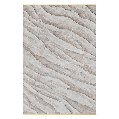 Beige Minimalist Painting on Canvas, 3D Textured Cream Beige Minimalist Wall Art #8