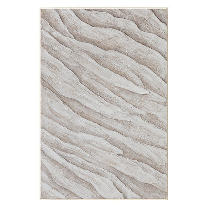Beige Minimalist Painting on Canvas, 3D Textured Cream Beige Minimalist Wall Art #9