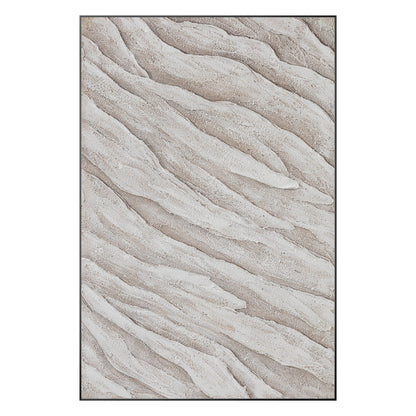 Beige Minimalist Painting on Canvas, 3D Textured Cream Beige Minimalist Wall Art #10