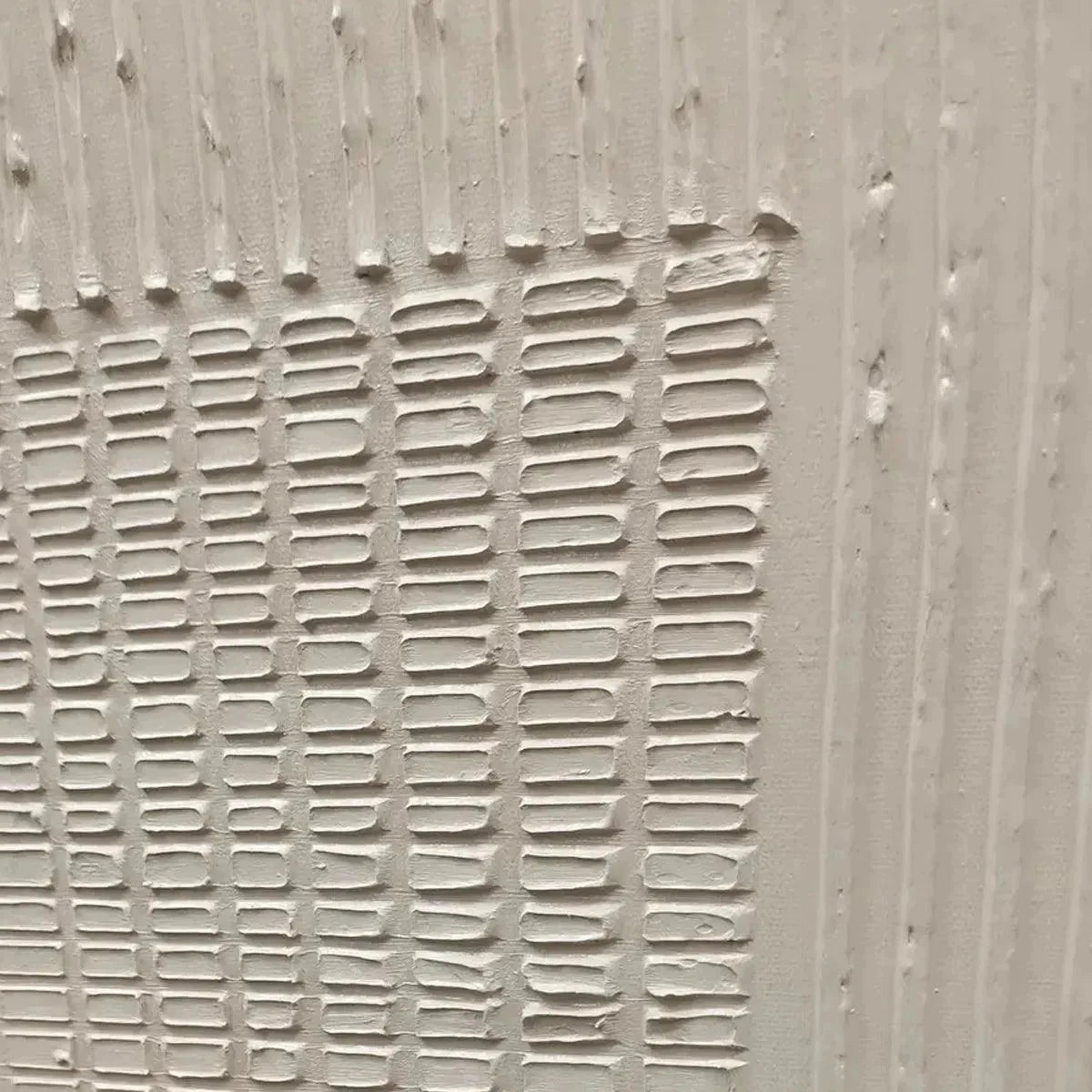 BEIGE TEXTURE DIPTYCH: Textured Abstract Painting | black frame version on white wall