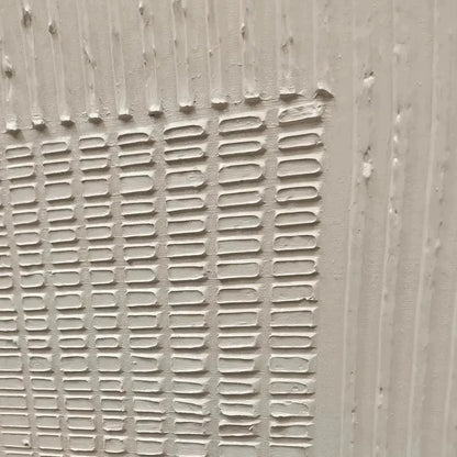 BEIGE TEXTURE DIPTYCH: Textured Abstract Painting | black frame version on white wall