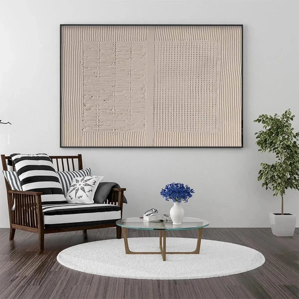 BEIGE TEXTURE DIPTYCH: Textured Abstract Painting | beige palette, original bedroom art