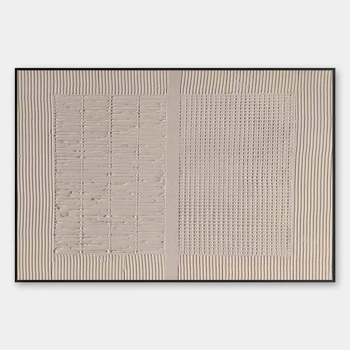 BEIGE TEXTURE DIPTYCH: Textured Abstract Painting | hanging in living room, minimalist textured wall art