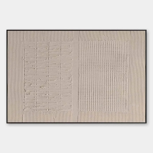 BEIGE TEXTURE DIPTYCH: Textured Abstract Painting | hanging in living room, minimalist textured wall art
