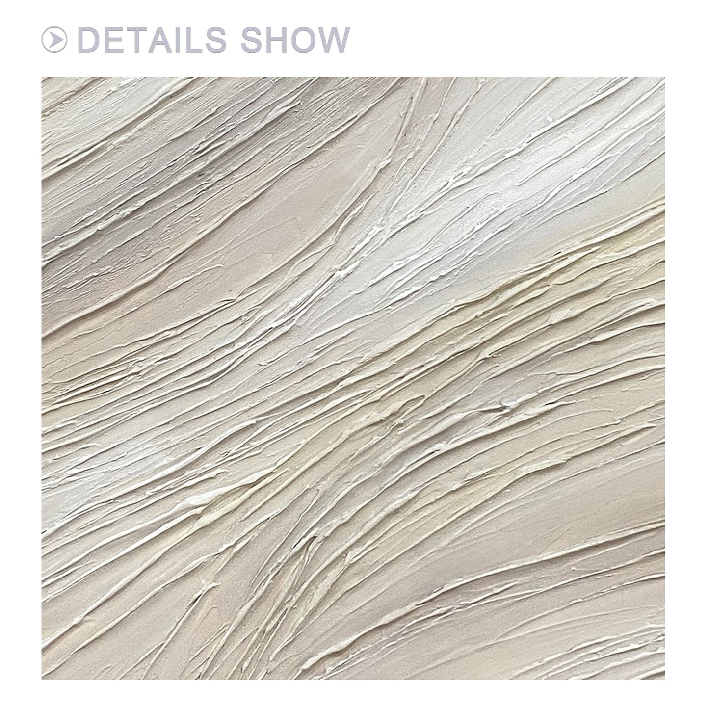Beige Textured Painting On Canvas: Extra Large Minimalist Wabi Sabi Wall Art #6
