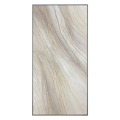Beige Textured Painting On Canvas: Extra Large Minimalist Wabi Sabi Wall Art #10