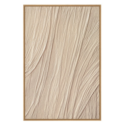 Beige Wabi Sabi Texture Painting: Minimalist Framed Canvas Wall Art #7