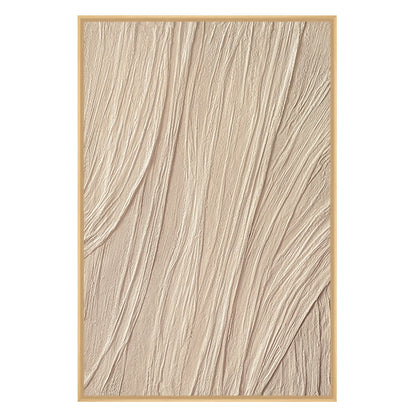 Beige Wabi Sabi Texture Painting: Minimalist Framed Canvas Wall Art #8