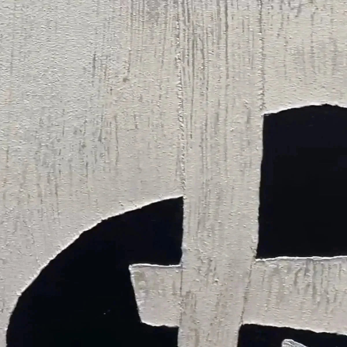BLACK AND WHITE ABSTRACT: Minimalist Abstract Painting | gold frame stretched on neutral wall