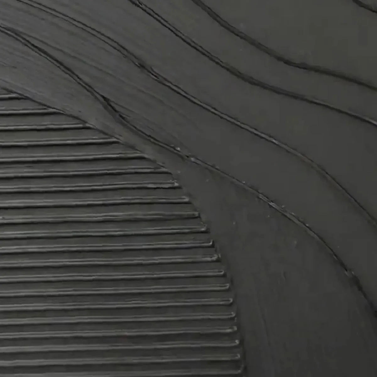 BLACK TEXTURE: Minimalist Textured Painting in Black | minimalist textured closeup, raised brushwork detail