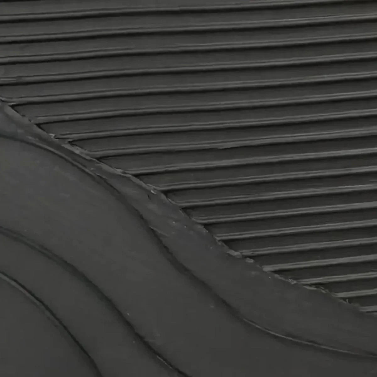 BLACK TEXTURE: Minimalist Textured Painting in Black | rolled canvas, ready for custom framing
