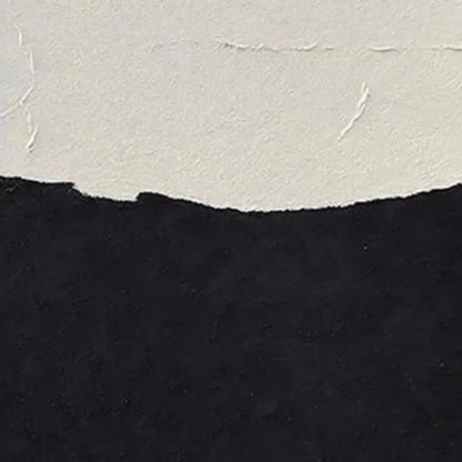 BLACK & WHITE ABSTRACT LANDSCAPE DIPTYCH: Textured Abstract Painting Set of 2, Vertical Wall Art | rectangular format, hand-painted canvas edge