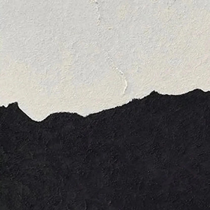 BLACK & WHITE ABSTRACT LANDSCAPE DIPTYCH: Textured Abstract Painting Set of 2, Vertical Wall Art | black frame version on white wall