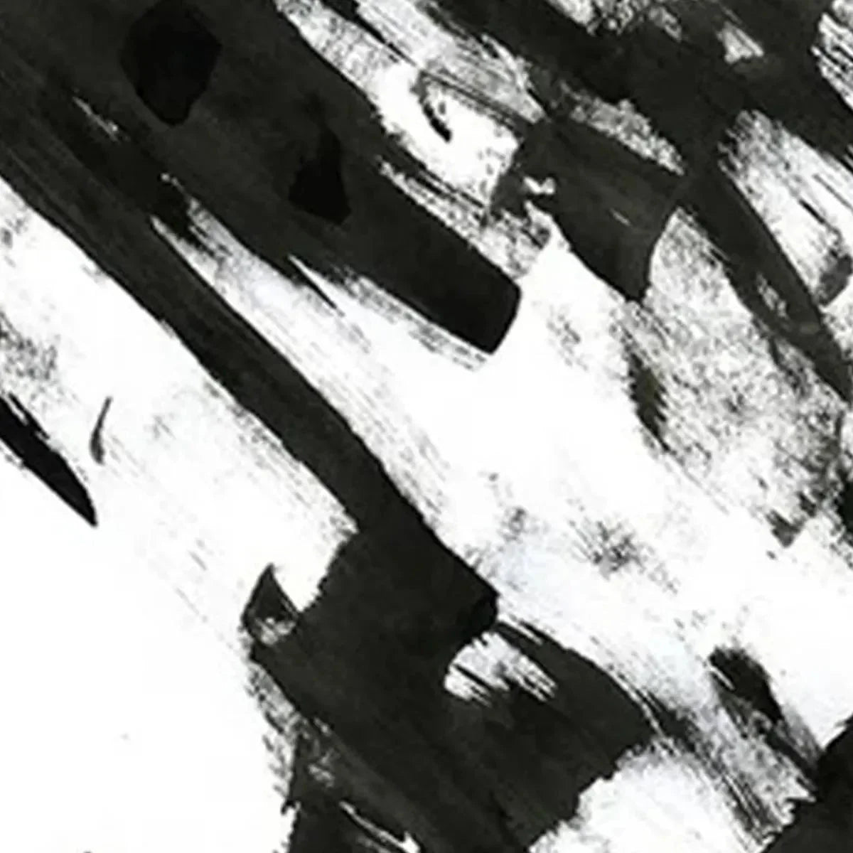 BLACK & WHITE ABSTRACT TRIPTYCH: Abstract Painting Set of 3, Vertical Wall Art | rectangular format, hand-painted canvas edge