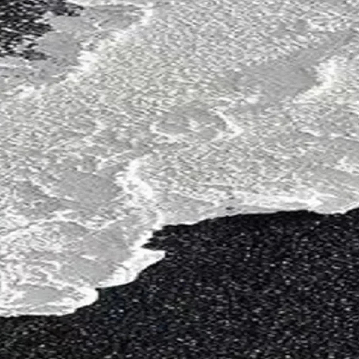 BLACK & WHITE OCEAN TRIPTYCH: Abstract Ocean Painting Set of 3, Vertical Wall Art | gold frame stretched on neutral wall