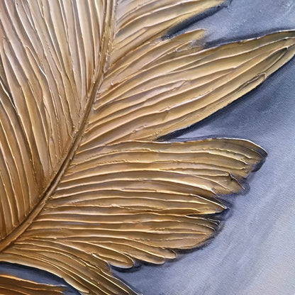 BLEMISHED SKY: Abstract Feather Oil Painting | rolled canvas, ready for custom framing